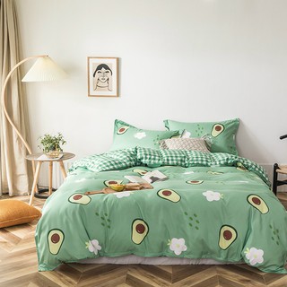 Bộ Chăn Ga Gối Cotton Poly Trái Bơ Xanh - Ưu đãi