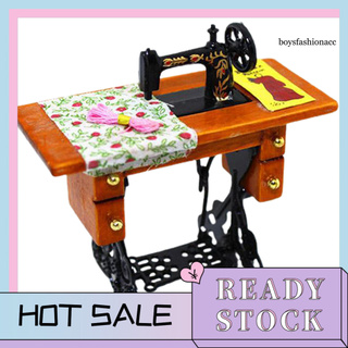 Máy May Mini Bằng Gỗ Tỉ Lệ 1 / 12 Trang Trí Nhà Búp Bê