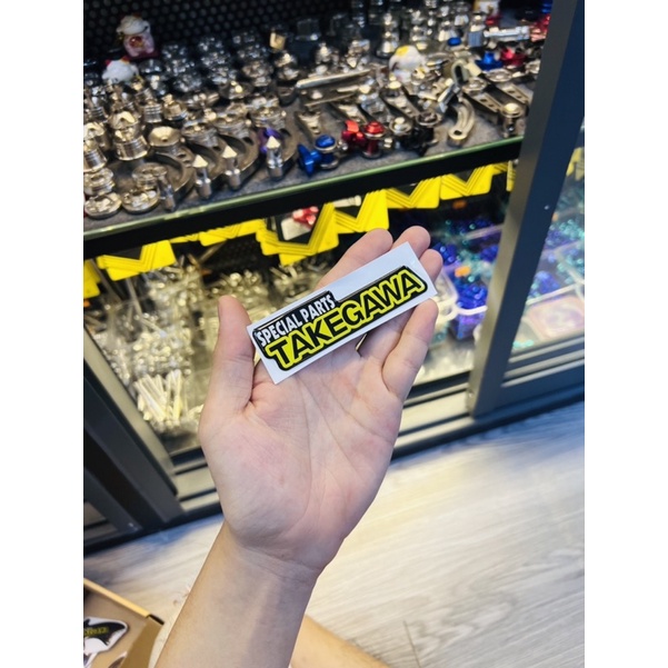 Tem Logo Sticker Takegawa Đổ nổi Dán Mọi Vị Trí Trên Xe, Nón Bảo Hiểm, Laptop, Vali v.v Tem Dán Chắc Chắn