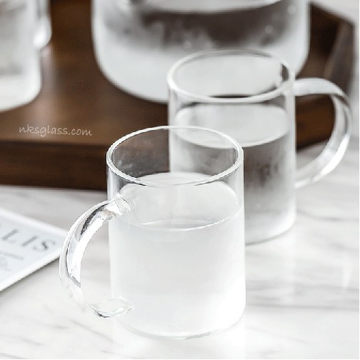 Ly thủy tinh NKS.GL41-2 size 300ml có quai chịu nhiệt - NksGlass