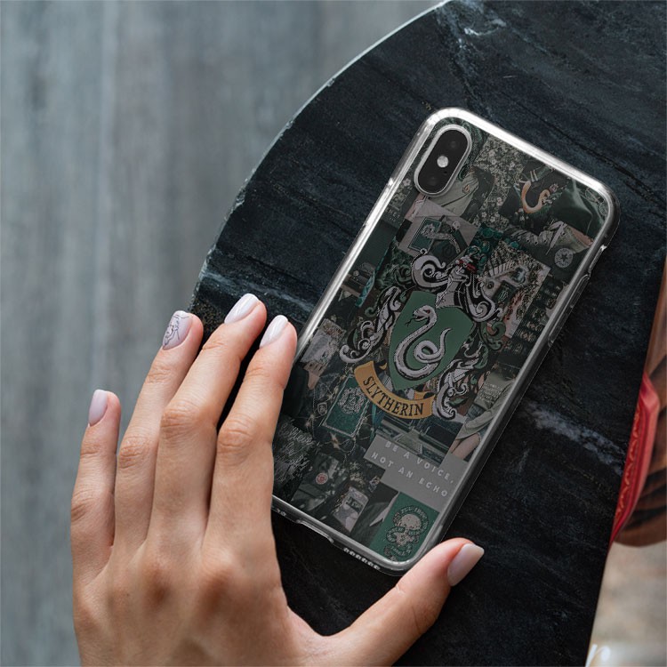 Ốp lưng Slytherin logo Harry Potter BE A VOICE cho Iphone 5 6 7 8 Plus 11 12 Pro Max X Xr PAP20210092