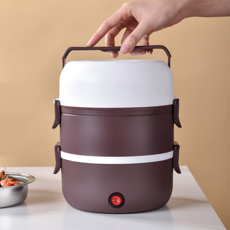 Hộp đựng cơm cắm điện inox 3 ngăn STAR BOX- B046 cặp lồng giữ nhiệt hâm nóng thức ăn | BigBuy360 - bigbuy360.vn