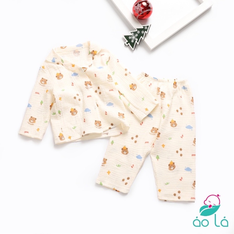 vải xô muslin 2 lớp cao cấp hình con gấu đội cam may khăn mặt,chăn ga gối cho bé