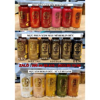 Mực xăm Berlin phun xăm Môi Mày Mí 10ml - Mực xăm Đức siêu bền đẹp lên màu chuẩn