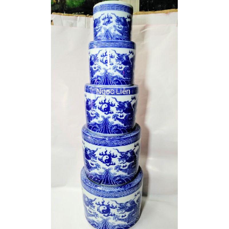 Lư hương , bát hương thờ cúng màu xanh bát tràng