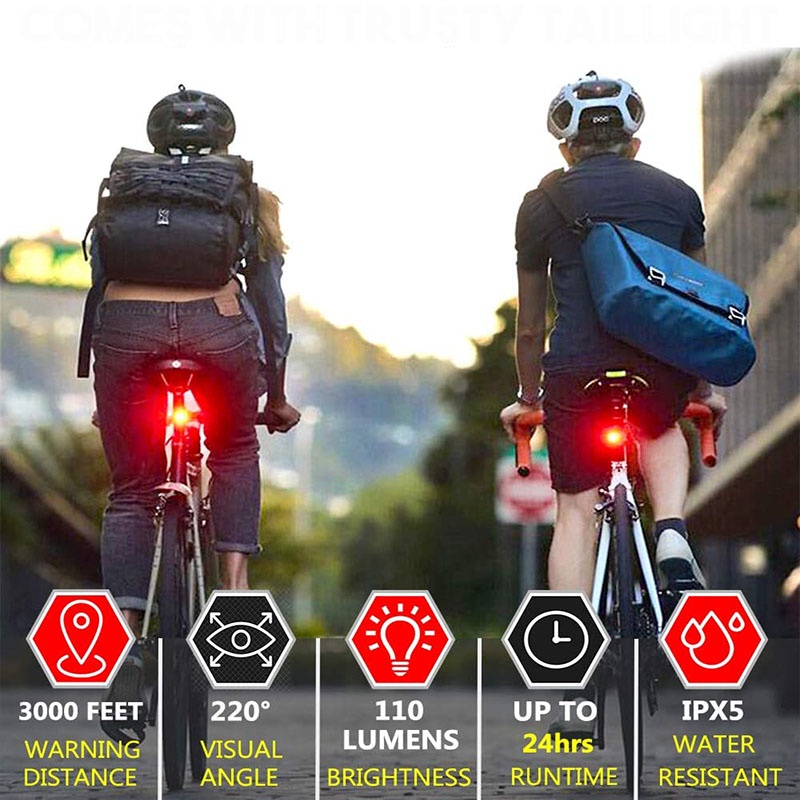 Đèn LED Gắn Đuôi Xe Đạp Cảnh Báo An Toàn Chạy Năng Lượng Mặt Trời 3 Chế Độ Có Thể Điều Chỉnh