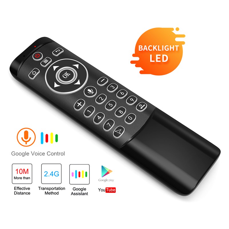 Chuột bay tìm kiếm giọng nói có LED Điều Khiển TV Box và TV có hỗ trợ giọng nói Bảo Hành 1 Năm MT1 điều khiển