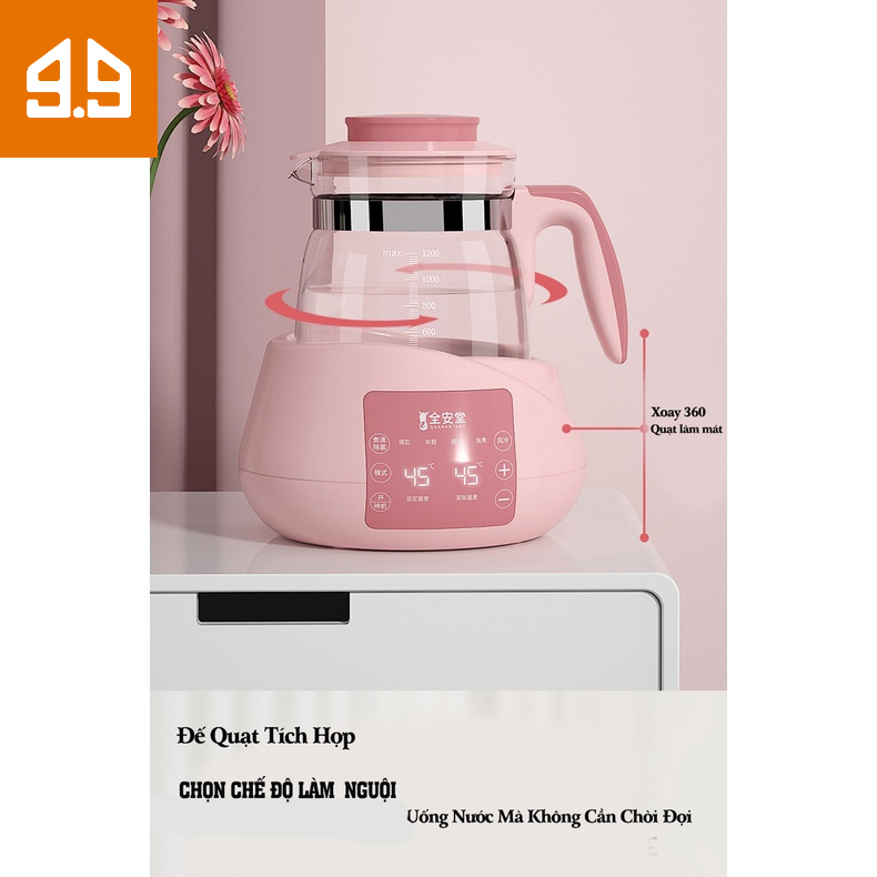 Bình Đun Nước Pha Sữa Giữ Nhiệt 24/24 Thông Minh Siêu Tiện Lợi 1,3 Lít
