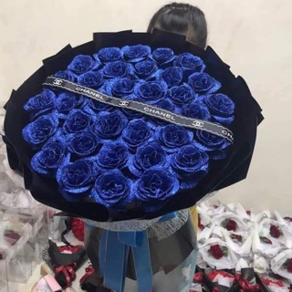 Bó hoa sáp nhũ kim tuyến 30 bông siêu to sang choảnh