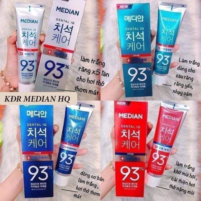 Kem Đánh Răng Median Dental IQ 93% 120g Hàn Quốc Nhập Khẩu Chính Hãng