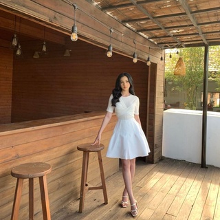 Đầm Xếp Ply Ngực Tùng Xoè Nữ AT MODA DE LITA