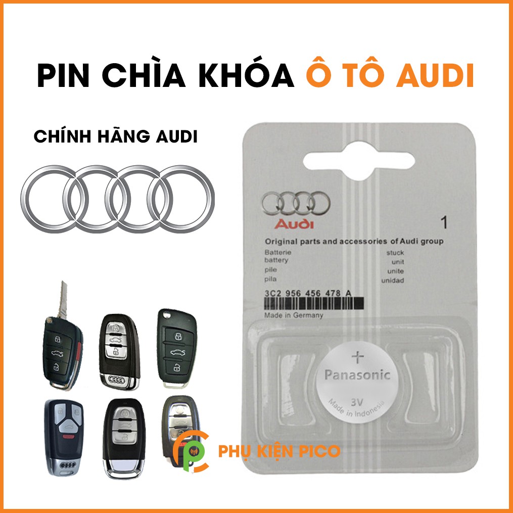 [Chính hãng] Pin chìa khóa ô tô Audi A3, A4L, A5, A6L, A8L, Q3, Q5, Q7 chính hãng Audi sản xuất tại Indonesia 3V