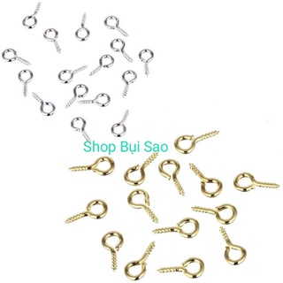 10 Khoen xoắn, đinh xoắn dùng làm móc khoá, resin, Handmade nhiều màu