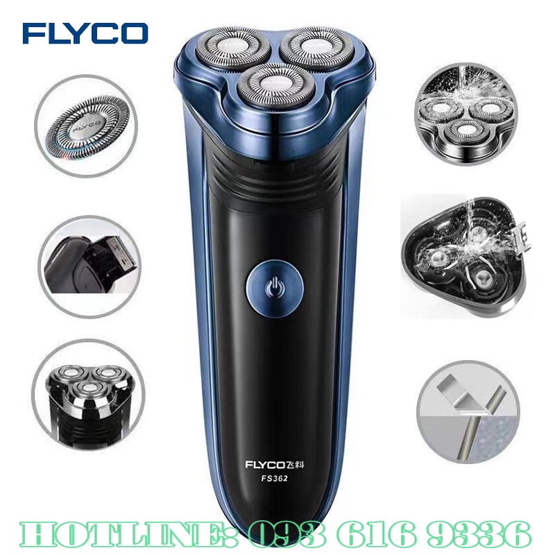 Máy cạo râu ⚡️𝐅𝐑𝐄𝐄 𝐒𝐇𝐈𝐏⚡️ Máy cạo râu sạc điện Flyco FS711, Flyco FS362 chính hãng - slc.vn