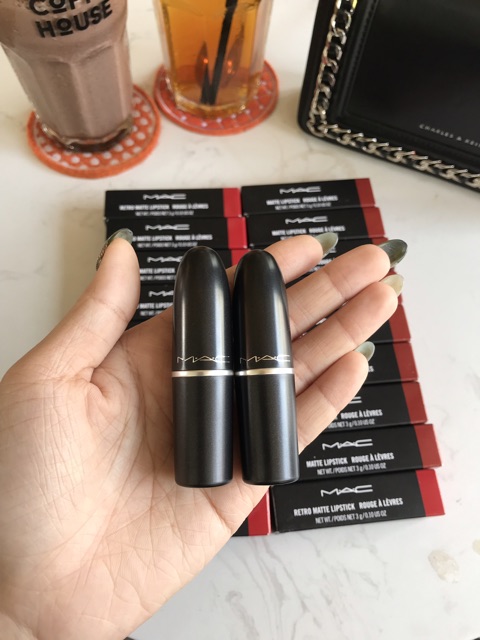 Son Mac limited chính hãng màu Ruby Woo, Chilli