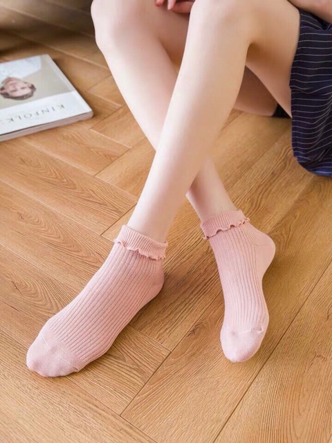 Sét 5 tất len nhún cổ viền cực xinh