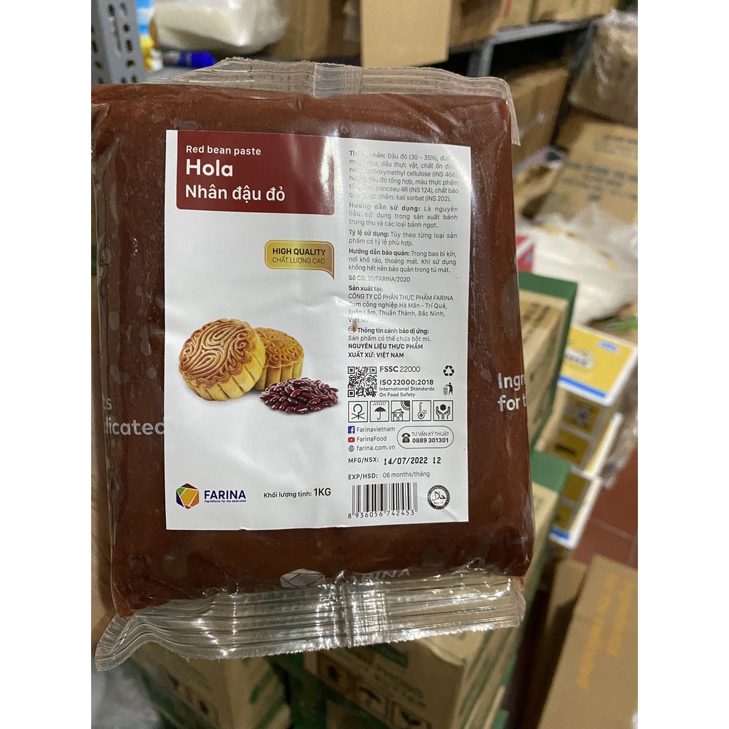 Nhân Trung Thu Farina Vị Đậu Đỏ Túi 1kg