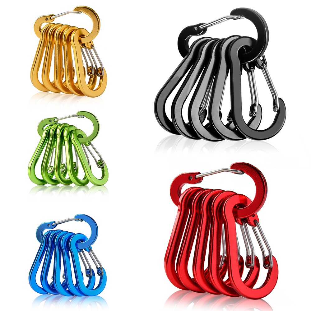 Set 5 móc khóa đa năng bằng hợp kim nhôm tiện lợi chất lượng cao cho các hoạt động ngoài trời