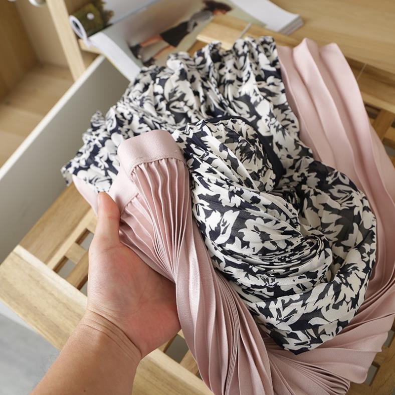 🍀 9.9 Chân váy H&M màu hồng nhạt mẫu 2020 (Pleated Skirt) .. Xinh