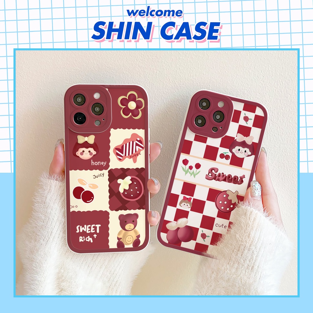 Ốp lưng iphone Honey trong cạnh vuông 6/6plus/6s/6splus/7/7plus/8/8plus/x/xr/xs/11/12/13/pro/max/plus/promax