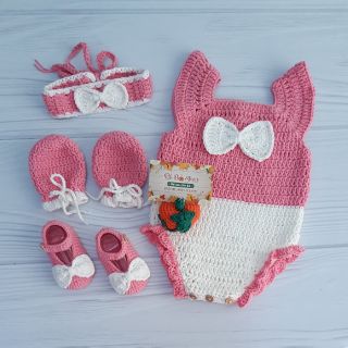 Set body cho bé - Đồ len handmade.
