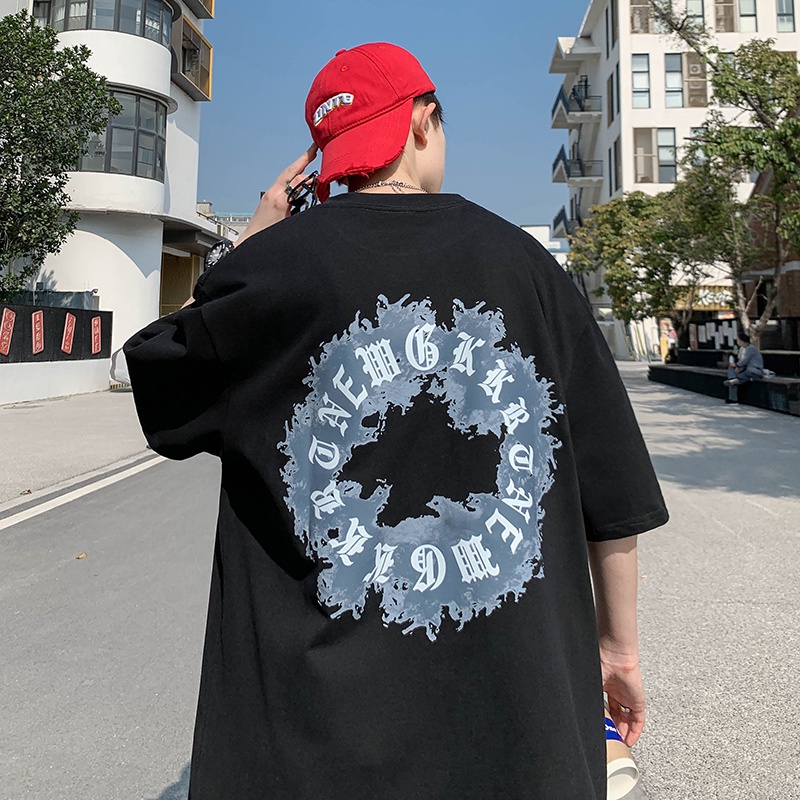 Áo Thun Tay Ngắn Cổ Tròn In Họa Tiết Thời Trang Dành Cho Nam size M-5XL