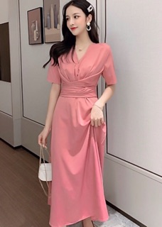 Đầm dáng dài chéo eo hàng VNXK