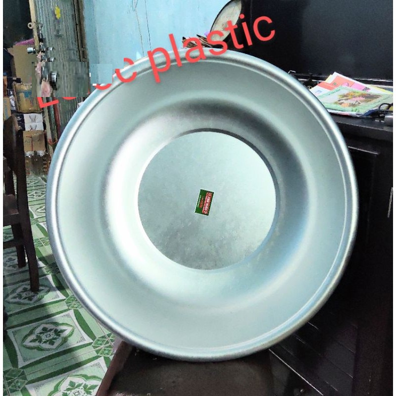 Chậu nhôm tinh khiết dùng tắm cho bé, giặt đồ loại phi 60cm, cao 18cm, nặng 1.5kg siêu bền, chông va đập