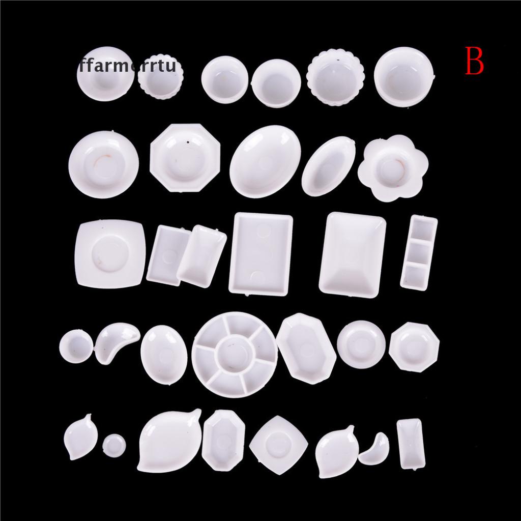 Set 10-15 Dĩa Ly Tách / Chén Dĩa Mini Tỉ Lệ 1: 12 Trang Trí Nhà Búp Bê