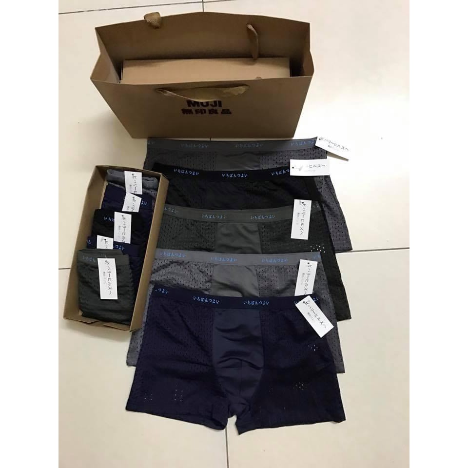 Quần Lót Đùi Quần Shịp Nam Boxer Thông Hơi, Thoáng Khí Cực Mát. Hàng Xuất Nhật Cao Cấp