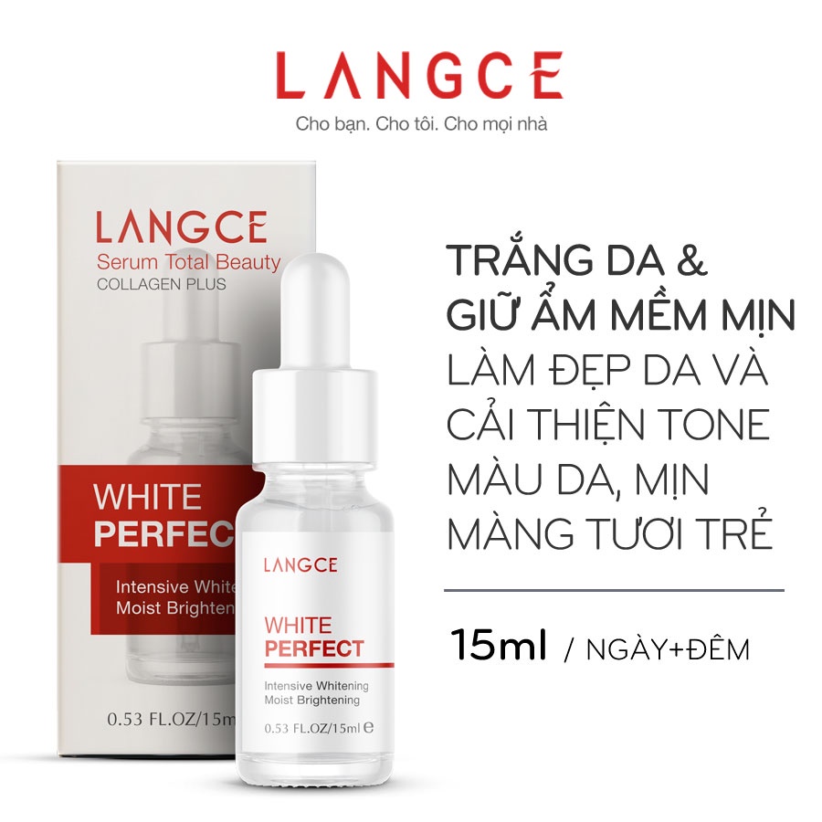 BỘ DƯỠNG TRẮNG DA, GIỮ ẨM MỀM MỊN ĐẸP DA WHITE PERFECT Se+Cr LANGCE