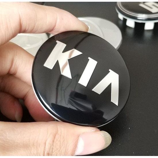 1 Nắp Chụp Trục Bánh Xe Hơi Kia K2 K3 K5 Màu Đen / Bạc 60mm