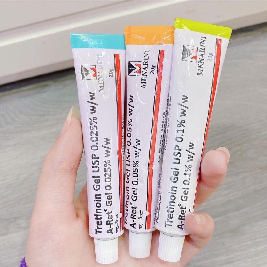 Tretinoin Aret Gel 0.025% - 0.05% - 0.1% Chống lão hóa - Giảm mụn 20g