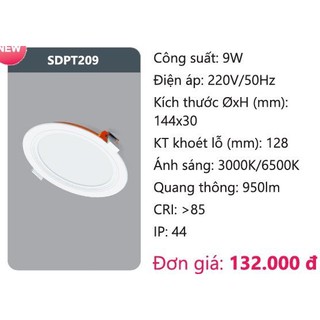Đèn led âm trần 9w Duhal