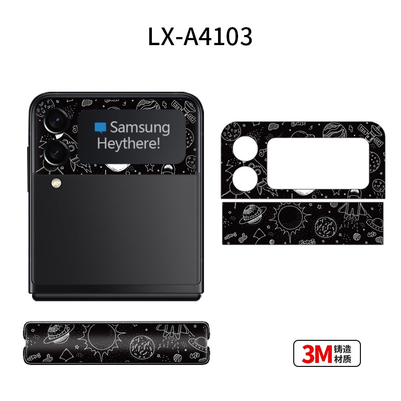 Phim Dán Chống Trầy Nhiều Màu Sắc + Miếng Dán Bảo Vệ Màn Hình Cho Samsung Galaxy Z Flip 4 3 Flip4 5G