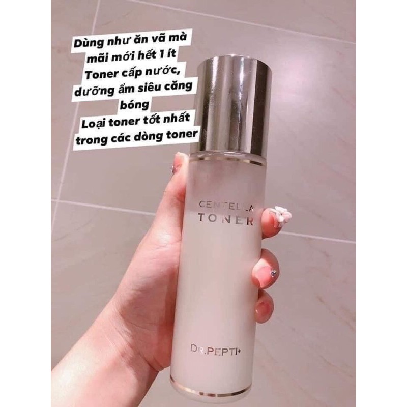 Nước hoa hồng dưỡng trắng căng bóng da Dr pepti centella toner