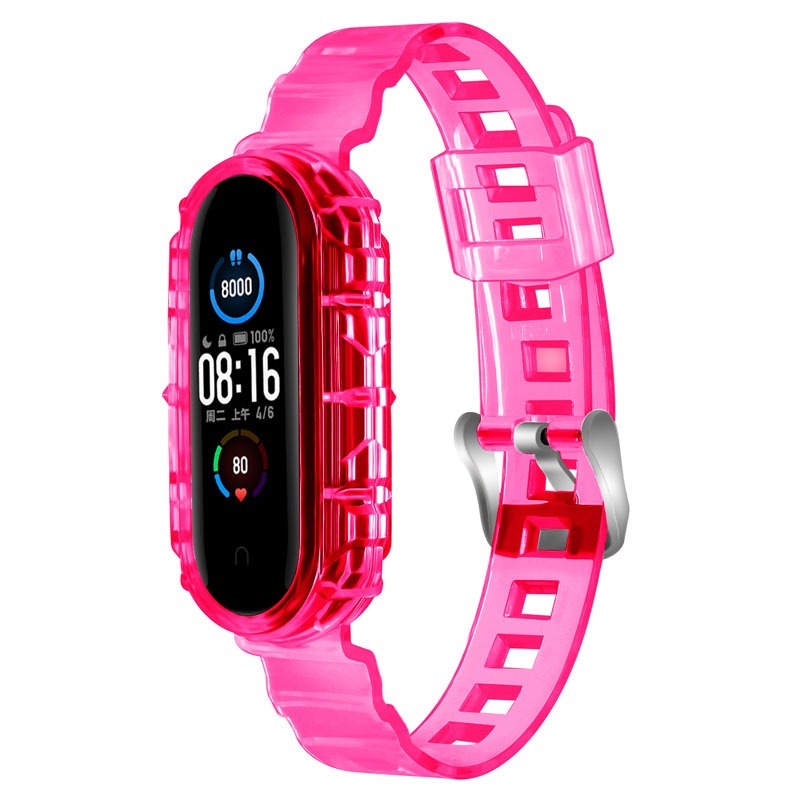 Dây Đeo Thay Thế Trong Suốt Bằng Silicone Cho Mi Band 8 Mi Band 7 6 5 Mi Band 8 / 7 / 6 / 5 4 / 3