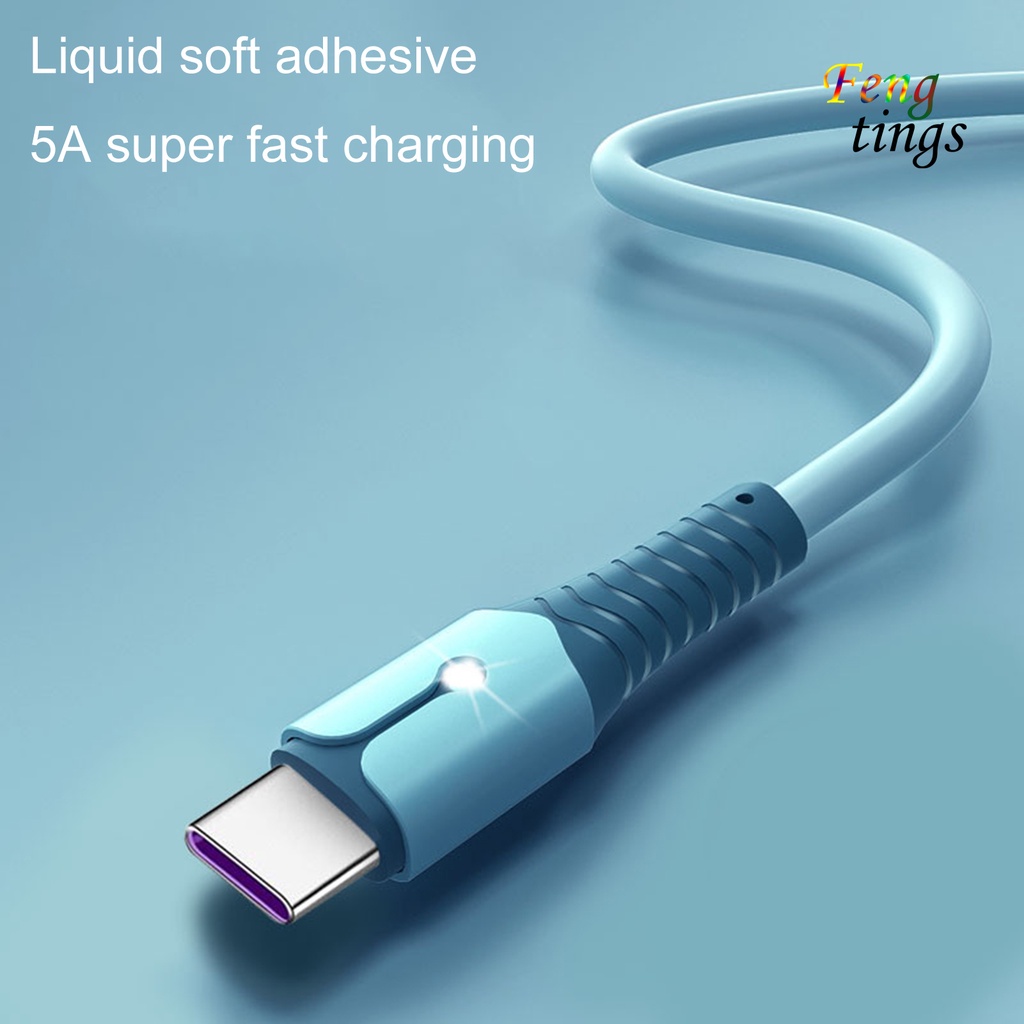 Dây Cáp Sạc Nhanh Type-C 5a Bằng Silicon Tpe Mềm Cho Điện Thoại Di Động