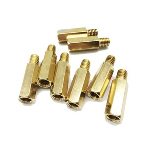 B07 Cọc đồng M4 10mm đực-cái M4x10+6 (01 cái)