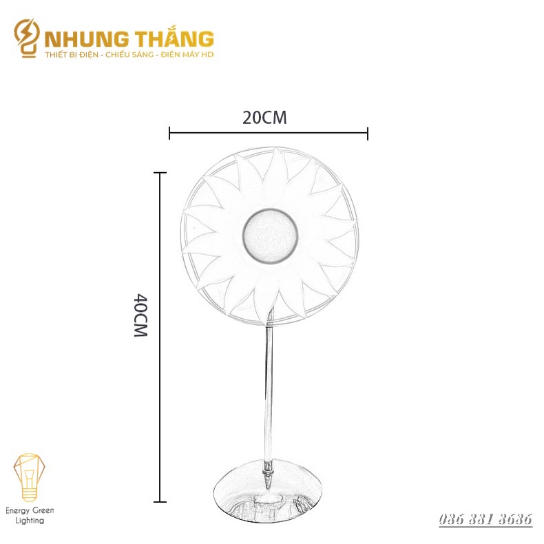 Đèn Bàn Hoa Hướng Dương DB-918 - Cối Xay Gió DB-919 - 3 Chế Độ Ánh Sáng - Decor Trang Trí Phòng Ngủ,Bàn Làm Việc
