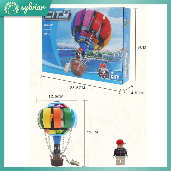 [sylviar] Đồ Chơi Lắp Ráp Khinh Khí Cầu Bằng Nhựa Diy Chủ Đề Giáo Dục Cho Bé