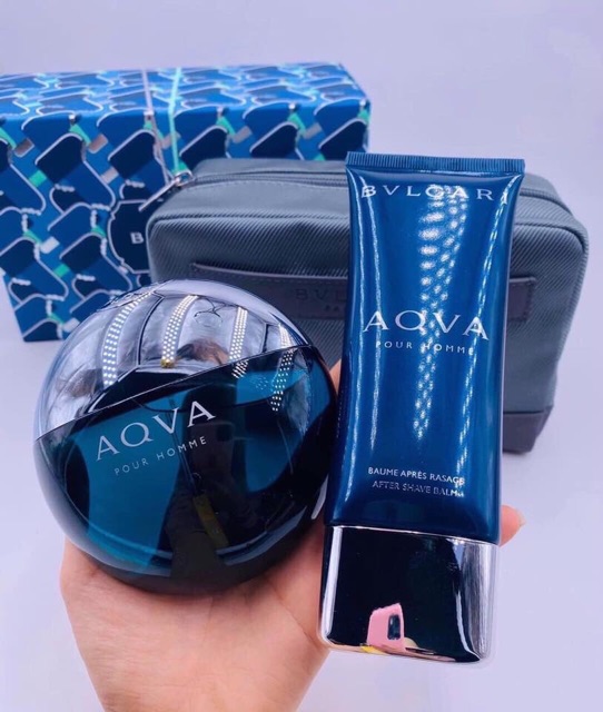 2021 Set nước hoa và dưỡng râu BVL AQVA Pour Homme . ! `