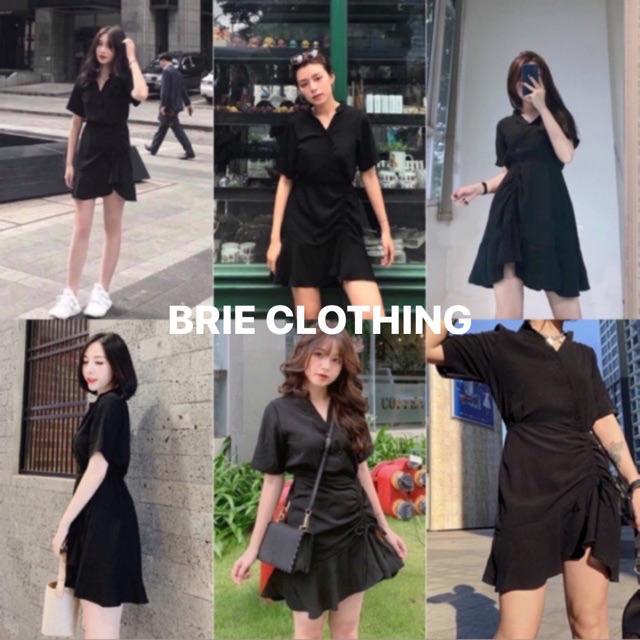 ĐẦM ĐEN NÚT RÚT DÂY CỔ TRỤ