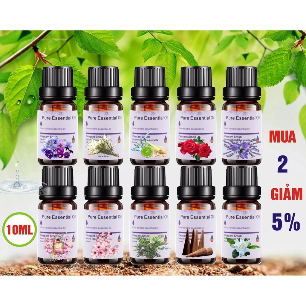 [Giá sỉ]Tinh dầu thiên nhiên lọ 10ml - Nhiều mùi hương chọn lựa!!!