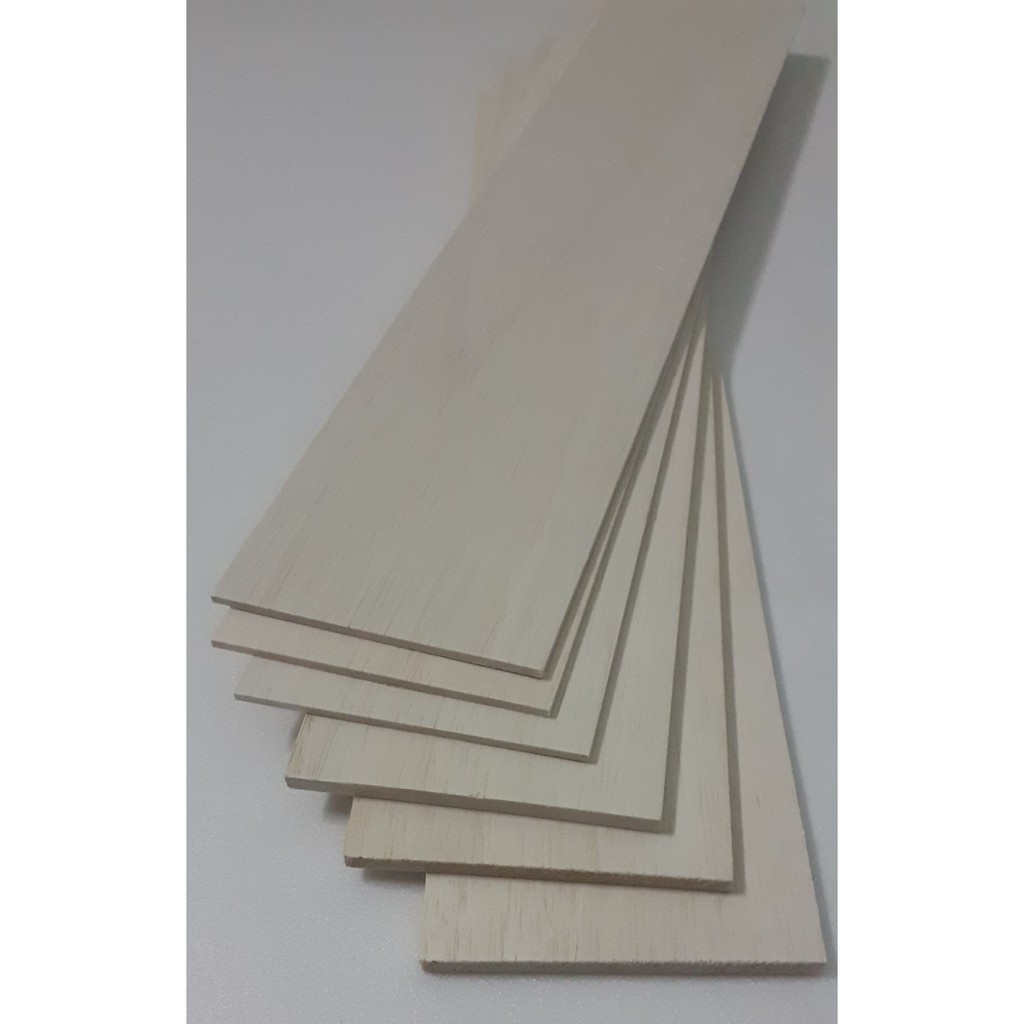 Gỗ balsa siêu nhẹ làm máy bay mô hình, mô hình thủ công, độ dày nhiều kích thước 1.5, 2, 3, 4, 5, 6, MM