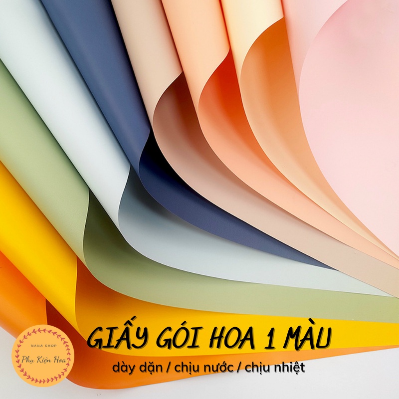 Giấy Gói Hoa ❤️2 MẶT 1 MÀU❤️ Khổ 58*58cm, Màu Đẹp Sắc Nét, Không Thấm Nước, Gói Hoa - Gói Quà