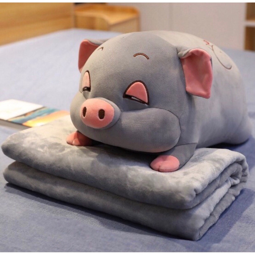 Bộ chăn gối đa năng siêu tiện ích mẫu thú dài, Bộ chăn gối thú kèm chăn
