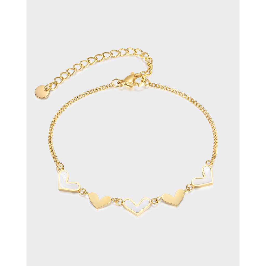 Vòng Tay Thép Titan Thiết Kế Mới Cao Cấp Thời Trang Theo Phong Cách Hàn Quốc Cho Nữ