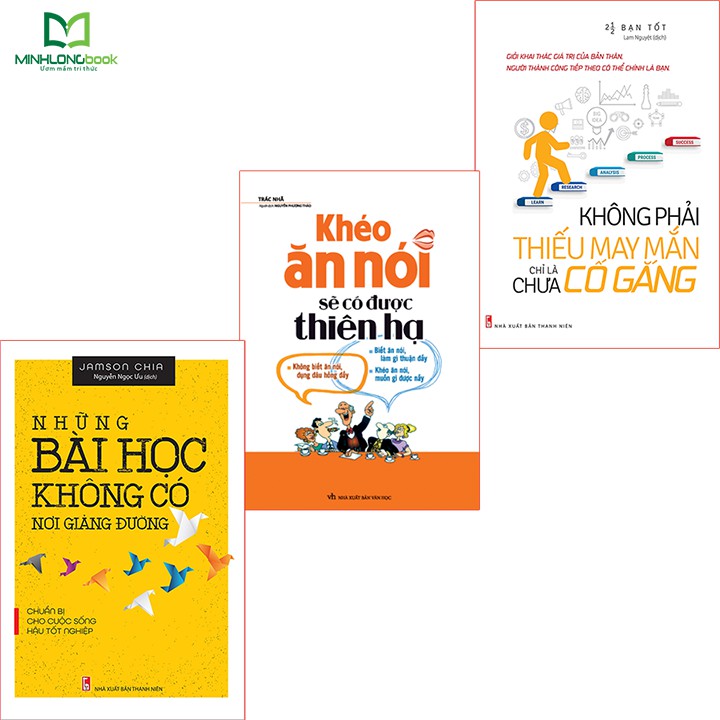 Sách: Combo Kỹ Năng Giao Tiếp Trường Học Không Dạy Bạn: BH Nơi Giảng Đường TB + Khéo Ăn Nói TB + KP Thiếu  May Mắn TB