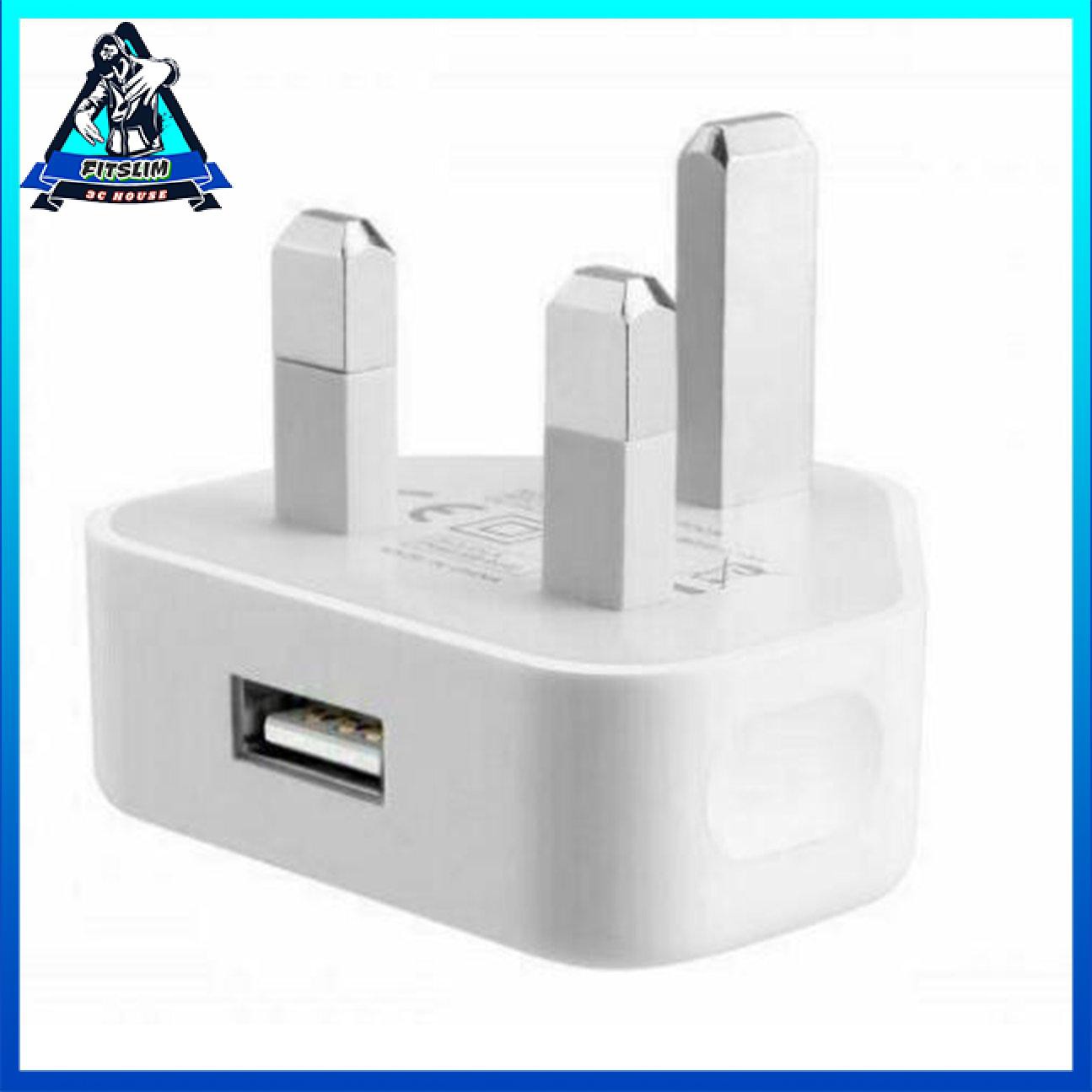 Vương quốc Anh Tường 3 chân cắm Bộ chuyển đổi Bộ sạc Nguồn với cổng USB cho điện thoại